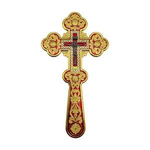 Croce appesa per la preghiera della chiesa ortodossa con gesù che pianta la croce santa di cristallo