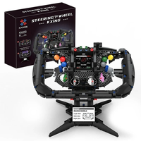 Simulador de Carreras de Autos Deportivos, Volante, Bloques de Construcción, Modelo MOC, Tablero Interactivo con Control por Aplicación, Regalo de Navidad