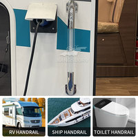 BSL701 Poignées de porte de camping-car chromées noires et blanches nouvel état avec option de poignée blanc bleu clair