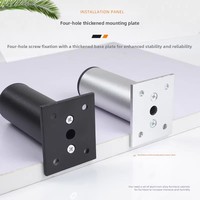 Pied de support réglable en aluminium pour meubles modernes et minimalistes, pied de canapé, base surélevée pour table basse, pied de meuble TV, pied de lit