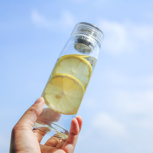 Infuseur à thé en Borosilicate Portable sans BPA, Design personnalisé, bouteille d'<span class=keywords><strong>eau</strong></span> en verre avec filtre, vente en gros, écologique, sport, ml - Product Image 6