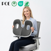 Coussin de siège ergonomique en mousse à mémoire de forme, antidérapant, orthopédique, pour le coccyx, soulagement des douleurs du coccyx et assise confortable