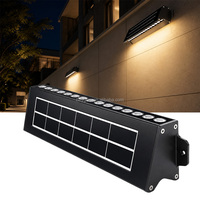 Projecteur mural solaire 10W / Lumière murale solaire extérieure avec panneau solaire monocristallin en verre trempé ALU IP65
