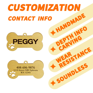 Personalized Pet Id Tag Keychain Engraved Pet Id Name for Cat <b>Puppy</b> Dog <b>Collar</b> Tag Pendant Keyring Bone Pet Accessories - Product Image 3