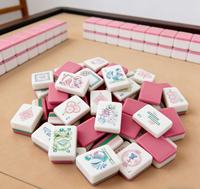 Mahjong américain moderne en acrylique de haute qualité, écologique, avec sac de rangement, pour 4 joueurs, fabriqué avec des procédures équitables, idéal pour les soirées poker.