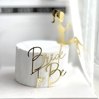 Ins-Style Braut Hochzeitstorten-Topper für Mädchen-Seitendekoration Braut-to-Be Tortenaufsatz Acryl Hochzeitstorten-Dekoration