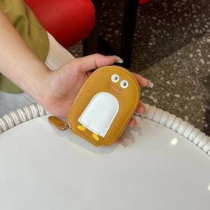 Cowhide Small Penguin Shape Card Holder Coin Purse Ladies Cartoon Cute Genuine Cow Leather Zipper <b>Wallet</b> <b>Women</b> Purses - Product Image 6