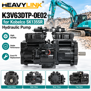 Pompe hydraulique K3V63DTP-OE02, ensemble de pompe à engrenages hydraulique pour excavatrice Kobelco SK135SR, pièce de machine de construction - Product Image 3