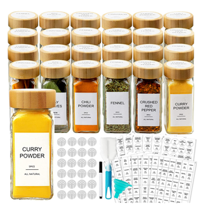 Ensemble de 36 pots à épices cylindriques ronds en verre de 4 oz avec étiquettes de marqueur à craie blanche 806, entonnoir, compte-gouttes, bouchon pompe, stockage complet des épices - Product Image 4