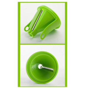 Coupe-<span class=keywords><strong>légumes</strong></span> <span class=keywords><strong>électrique</strong></span> en plastique, coupe-radis en spirale, entonnoir rotatif, trois-en-un, râpe - Product Image 4