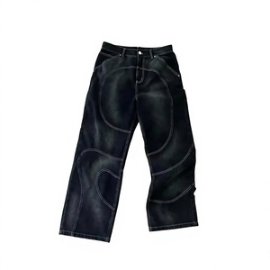 OEM Custom Denim Jacket Wash Fashion Jeans Set Denim 2 Piece Set Jacket and Sweatpants Set Tracksuit Manufacturer - Product Image 3