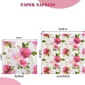 Nhà Máy Bán Buôn Tùy Chỉnh Hoa In 3-Ply Bữa Ăn Tối Giấy Khăn Ăn Có Thể Tái Chế Khăn Ăn Với Logo Trong Túi Phong Cách - Product Image 4