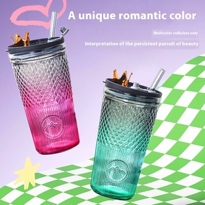 Haute apparence niveau couronne <span class=keywords><strong>verre</strong></span> Sippy tasse filles grande capacité fruits thé cadeau tasse thé vert pratique tasse - Product Image 3