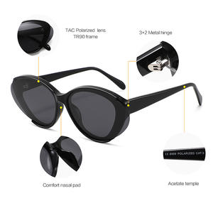 Gafas de Sol Cat Eye Unisex con Marco TR90, Protección UV400, Color Negro, para Viajes - Product Image 2