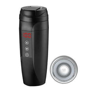 Hervidor eléctrico de Control de temperatura 2024, 12V, taza de café con calefacción de acero inoxidable hirviendo, vaso de viaje, taza inteligente para coche - Product Image 2