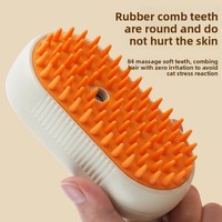 Brosse de massage électrique en silicone pour animaux de compagnie, personnalisable avec logo OEM, marque privée, pour chatons et chiots, commande en gros, faible MOQ