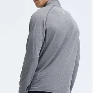 Men's custom sport performance breathable golf pullover long Sleeve 1/4 quarter zip running workout gym jumper