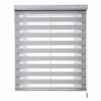 Stores Zébrés Transparents Sur Mesure Double Couche à Double Rouleau Contrôle de la Lumière Manuel à Tirage par Cordon Décoration Intérieure