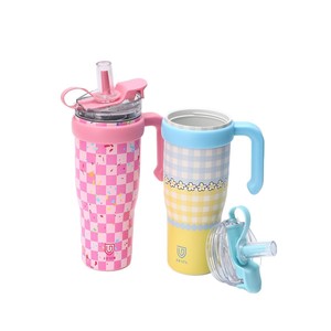 Printed Handle Ice King Cup 40oz 304 Stainless Steel Insulated Vacuum Tumbler For Outdoor Travel Car Use - Product Image 2