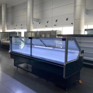 Exhibidor Comercial para Carnicería de Supermercado, Vitrina de Cristal para Carnes y Embutidos, Congelador y Refrigerador - Product Image 1