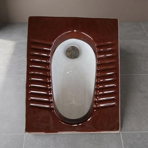 Toilette accroupie en céramique marron foncé bordeaux Orissa WC Inde prix FOB le moins cher vente en gros africaine - Product Image 1