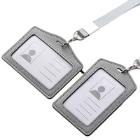 Pochette en cuir PU de qualité supérieure avec cordon assorti pour badge d'identification de visiteur d'événement ou de conférence – Livraison rapide – Pro