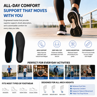 Semelles orthopédiques pour hommes et femmes, inserts de chaussures orthopédiques pour fasciite plantaire, soulagement de la douleur au talon et confort quotidien