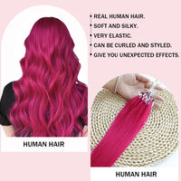 50 mèches/paquet d'extensions de cheveux humains Micro Link, extensions de cheveux naturels Micro Loop, cheveux vierges non traités