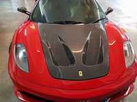 Capot en fibre de carbone style P1 pour Ferrari F430 – Amélioration et modification, couvercle de soupape avant, couvercle de coffre, capot avant, accessoires automobiles