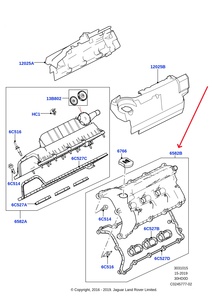 LR109353 C2D16376 LR041685สำหรับ Land Rover Jaguar ฝาครอบวาล์วเครื่องยนต์ฝาครอบหัวสูบฝาครอบแขนโยกซ้าย - Product Image 6