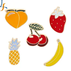 Simulated Mini Fruit Badge Personalized Custom Pin Coloured Collar Ornament Lapel Pin