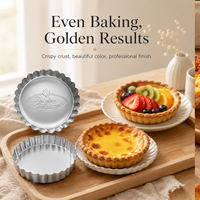 Großhandel Hochwertige Einweg produkte Eierkuchen Einzigartige Form Mini Cupcake Cups Aluminium folie Muffin Cup