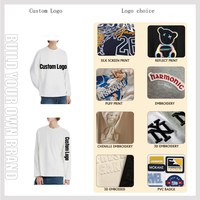 Haute qualité 300 Gsm 100% coton T-shirt personnalisé unisexe goutte épaule à manches longues T-Shirt surdimensionné Style décontracté pour hommes
