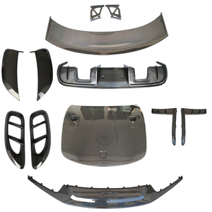 Cho Porsche 718/981/982 Loạt Khô Carbon Phía Trước Tán Phía Trước Lip Phía Sau Khuếch Tán Phía Trước Góc Fender tuyere Trang Bị Thêm Nâng Cấp Kit - Product Image 6