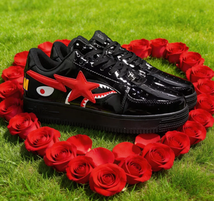 Chaussures de sport respirantes et élégantes en cuir véritable - Chaussures de course décontractées pour hommes de style Bapees originales et populaires, motif camouflage - Product Image 3