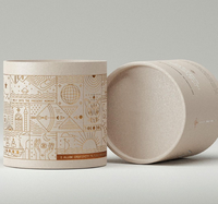 Emballage de bougie de luxe 100% recyclé, écologique, tube en papier rond personnalisé, emballage cylindrique cosmétique
