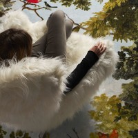Fauteuil d'appoint en bouclé moelleux de luxe italien, fauteuil lounge individuel moderne et créatif en peluche pour salon et balcon