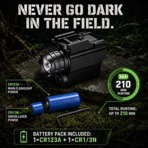 Linterna láser verde de 515nm de luz potente, 5W XPG2 LED, montaje Picatinny, linterna táctica ultraligera de doble potencia para caza - Product Image 4