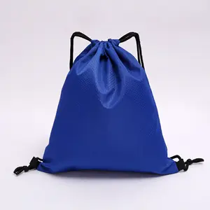 Custom logo printed wholesale waterproof sport gym outdoor, 210d polyester drawstring backpack bag storage bags/