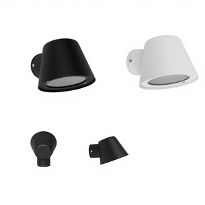 Savia GU10 Aluminum Wall Lamps Waterproof IP44 Modern Surface Mounted Outdoor Led <b>Lights</b> Dimmable Borosilicate Glass Diffuser - Product Image 3