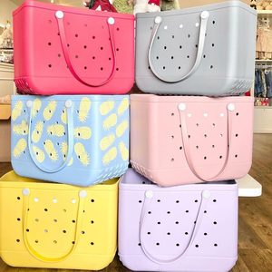 Sac de plage élégant en caoutchouc perforé imperméable pour <span class=keywords><strong>femme</strong></span> – Idéal, durable, léger, tendance et de haute qualité - Product Image 2