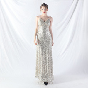 31765 # A-line vestido diario lentejuelas vestido largo negro - Product Image 3