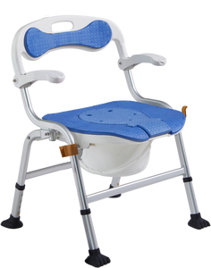 Inodoro de ducha multiusos con reposabrazos plegable para personas mayores y discapacitadas - Product Image 5