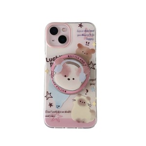 Coque de téléphone magnétique mignonne chat et chien, coque de protection double couche avec motif lettres pour iPhone 17 Pro Max 16 15 14 - Product Image 5