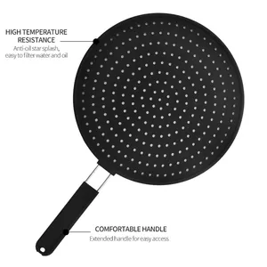 Cubierta de sartén de aceite de silicona resistente al calor de 11 "y 12,5" para sartén