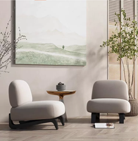Fauteuil d'appoint inclinable moderne, mignon et durable, respectueux de l'environnement, avec pieds en bois massif, coussin en similicuir doux, pour sols durs, mobilier de maison