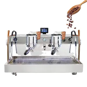 All In 1 Imported Rotary Pump 9Bar Double Group 3 Boiler Espresso Commercial Latte Milk Foam Coffee Machine Espresso Machine