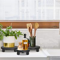 Ensemble de 3 tabourets en bois pour plantes, directement de l'usine, pour la décoration de Noël en extérieur, pour la cour familiale