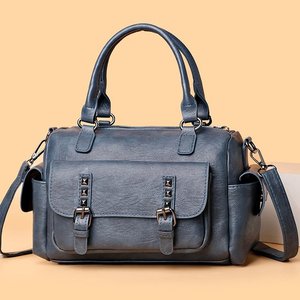 2025夏季新款女式休闲手提包欧美时尚单肩斜挎包大容量复古拉链 - Product Image 5