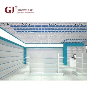 Retail Store Design Free Standing Medical Trolley With Drawers Steel Pharmacy Cabinet Display Rack Shelves Hospital Furniture